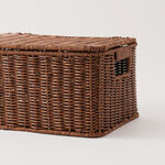 Homez synthetic plastic basket, brown 33*23*17cm image number 3