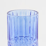 "Homez navy diamond pattern glass vase 15*15*34.3 cm image number 2