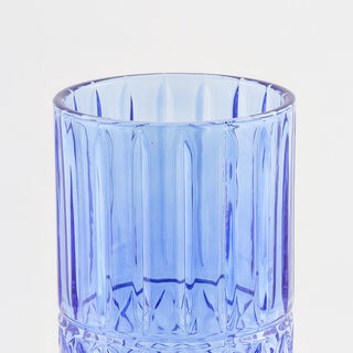 "Homez navy diamond pattern glass vase 15*15*34.3 cm