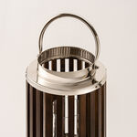 Homez stainless steel silver lantern 23*23*58 cm image number 2