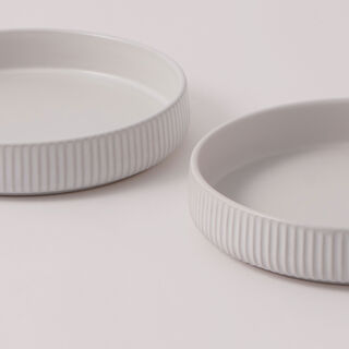 La Mesa Porcelain Set Of 4Pcs Soup Plates, 8", White