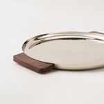 Bahja silver steel tray image number 1