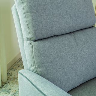 Parma manual recliner/rocking chair, light grey
