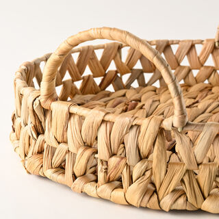 دلتي صينيه راتان دائرية 30*30*12سم، بيج