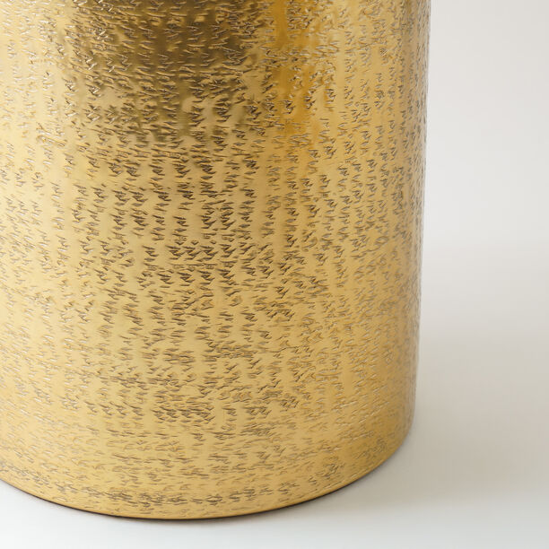 Homez aluminium waste basket, gold 20*20*24 cm image number 3