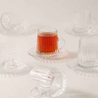 دلتي طقم أكواب شاي أكريليك