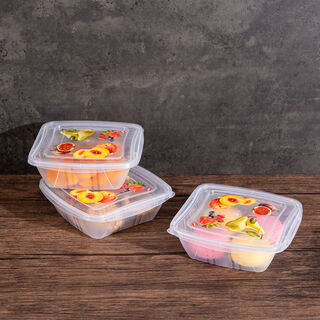 3 Pieces Square Food Containers Snips 