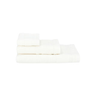 Waffle cotton bath towel, beige 70*140 cm