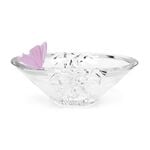 Decorative Centerpiece Glass With Crystal Pink Butterfly image number 0