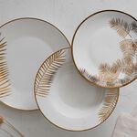 La Mesa Dinner Set 18 Pieces Gold Leaf  image number 1