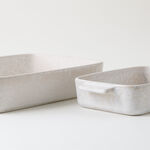 La Mesa stoneware oven to table 2pcs rectangular dish set, white image number 1