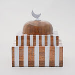 Homez Noorain Collection Decoration Item, White & Brown, 17.5*17.5*15 Cm image number 0