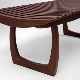 Homez Celeste Bench Walnut Finish 123*49*43 Cm
