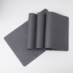 La Mesa 4pcs imitation fabric rectangular placemats, grey 45*30cm image number 2