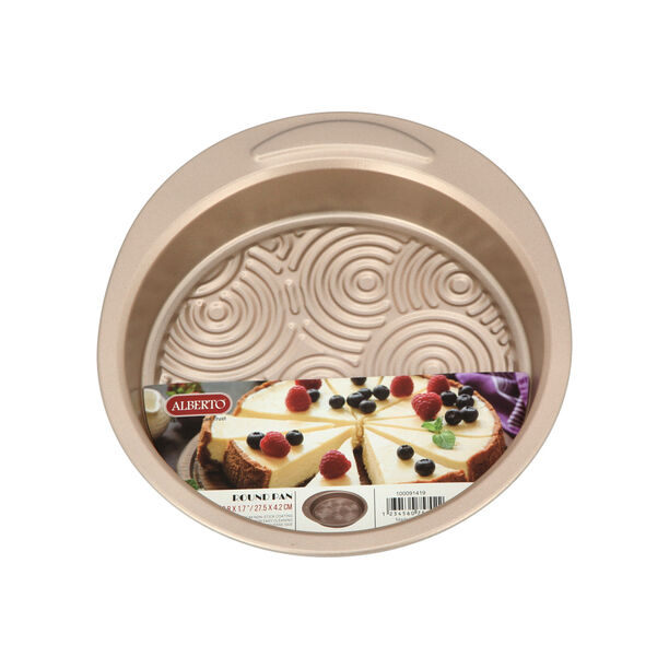 صينية فرن دائرية بسطح غير لاصق لون ذهبي من البرتو image number 3