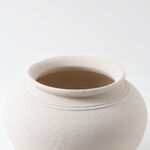 Homez Clay Stone Pot Vase 32*32*20Cm, Offwhite image number 2