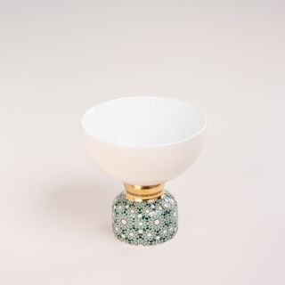 Dallaty white & green nut bowl 17.5*16.5*14.2 cm