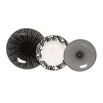 La Mesa Black And White 18 Pieces Dinner Set image number 1