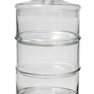 3 Layer Glass Candy Jar