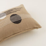 Homez Beige Abstract Circle And Line Cushion Cover, 30*45Cm image number 3