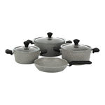 7 Pcs Granite Cookware Set Grey image number 2