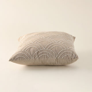 كوتاج وسادة قطنية بحواف مموجة باللون الأبيض 45*45سم