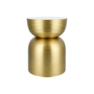 Side Table Gold With Marble Top