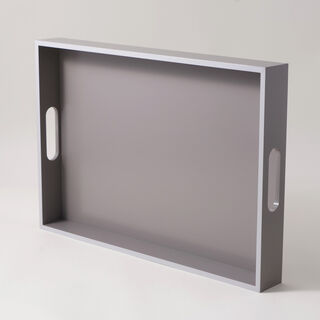 Dallaty 1 Piece Wood Rectangular Serving Tray, Grey, 50*35*6 cm
