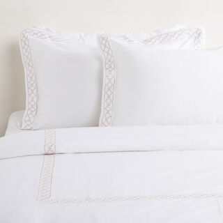 Boutique Blanche Geo EmbroiBoutique Blanche Geo Embroidered Duvet Cover Set 100% Cotton 300Tc Champagne 200*200 Cmdered Duvet Cover Set 100% Cotton 300Tc Champagne 200*200 Cm