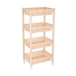 Kitchen Trolley Plastic 4 Layer Beige Color image number 0