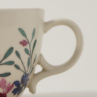 Off white stoneware English coffee cups set 8 pcs