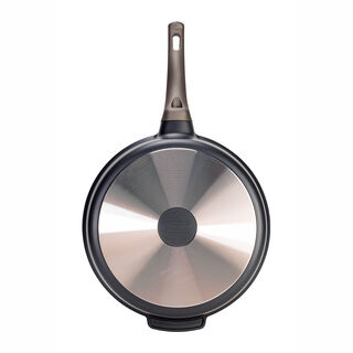 Alberto Cast Ceramic Deep Fry Pan With Glass Lid 30Cm