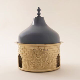 لا ميسا طبق تقديم معدن 20*20*27سم, رمادي