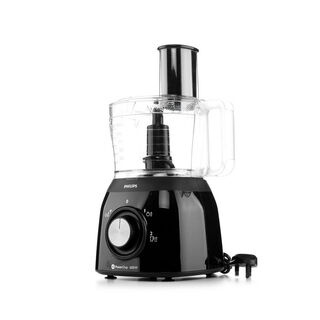 Philips Food Processor 600W Black. Plastic Body 2 Speed, Pulse, 21 Functions, 1.3L Bowl, 1.5L Plastic Jar.