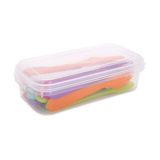 Alberto 18 Pieces Plastic Cutlery Set Colors 