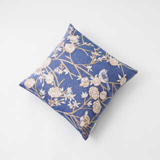 Boutique Blanche cotton bird embroidery cushion 45*45cm
