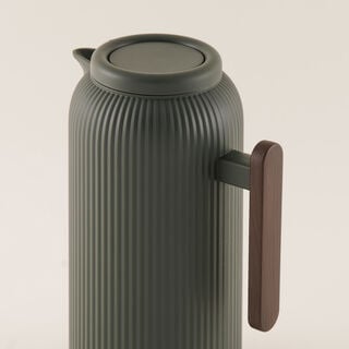 Dallaty Dark Green Plastic Thermos, 1L