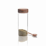 Billi glass bottle with wooden lid & spoon 15 cm image number 4