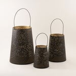 Homez Zahra Collection Lantern, Black & Gold, 22.8*22.8*30.5 Cm image number 3