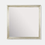 "Homez MDF Wooden Wall Mirror, Silver, 80*80cm image number 0