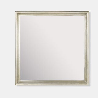 "Homez MDF Wooden Wall Mirror, Silver, 80*80cm