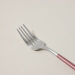 16 Pcs Modern Cutlery Set Silver And Pink Handle image number 5