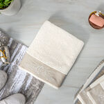 Elite Embroidered Border Bath Towel White 100% Cotton 70*140 cm image number 0