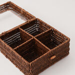 Homez plastic storage basket, brown 23*23*12.5 image number 2