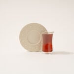 Dallaty tea set 12 pcs frosted glass white image number 0