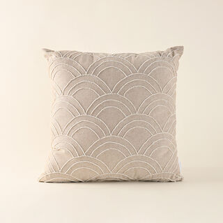 Cottage Cotton Beads Scallops Cushion, White 45*45Cm
