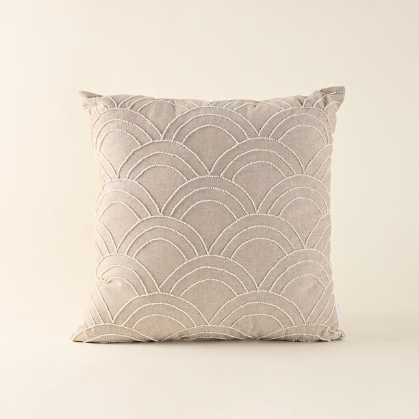 Cottage Cotton Beads Scallops Cushion, White 45*45Cm image number 0