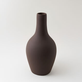 Homez Clay Stone Vase 19*19*39Cm, Brown