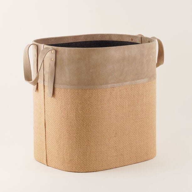 Homez Jude Storage Basket Set Of 2Pcs, Beige image number 1