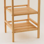 Homez Bamboo Square 3 Tier Bath Shelf 35*35*76.5Cm, Beige image number 1